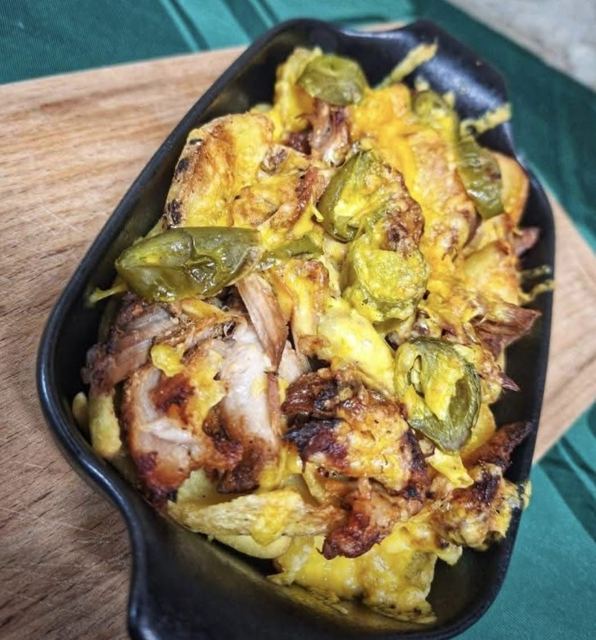 Trhané vepřové s chilli Cheddarem